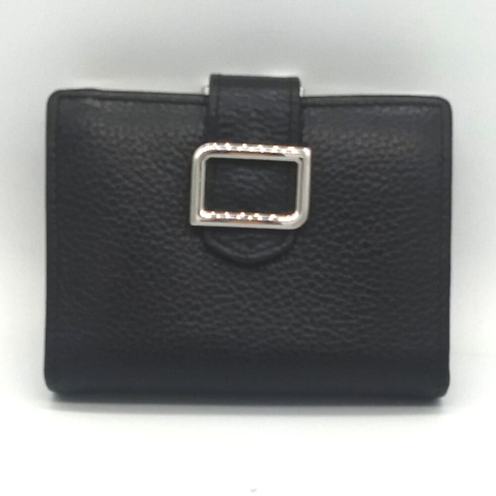 ID Stronghold RFID Black Leather Foldout Wallet